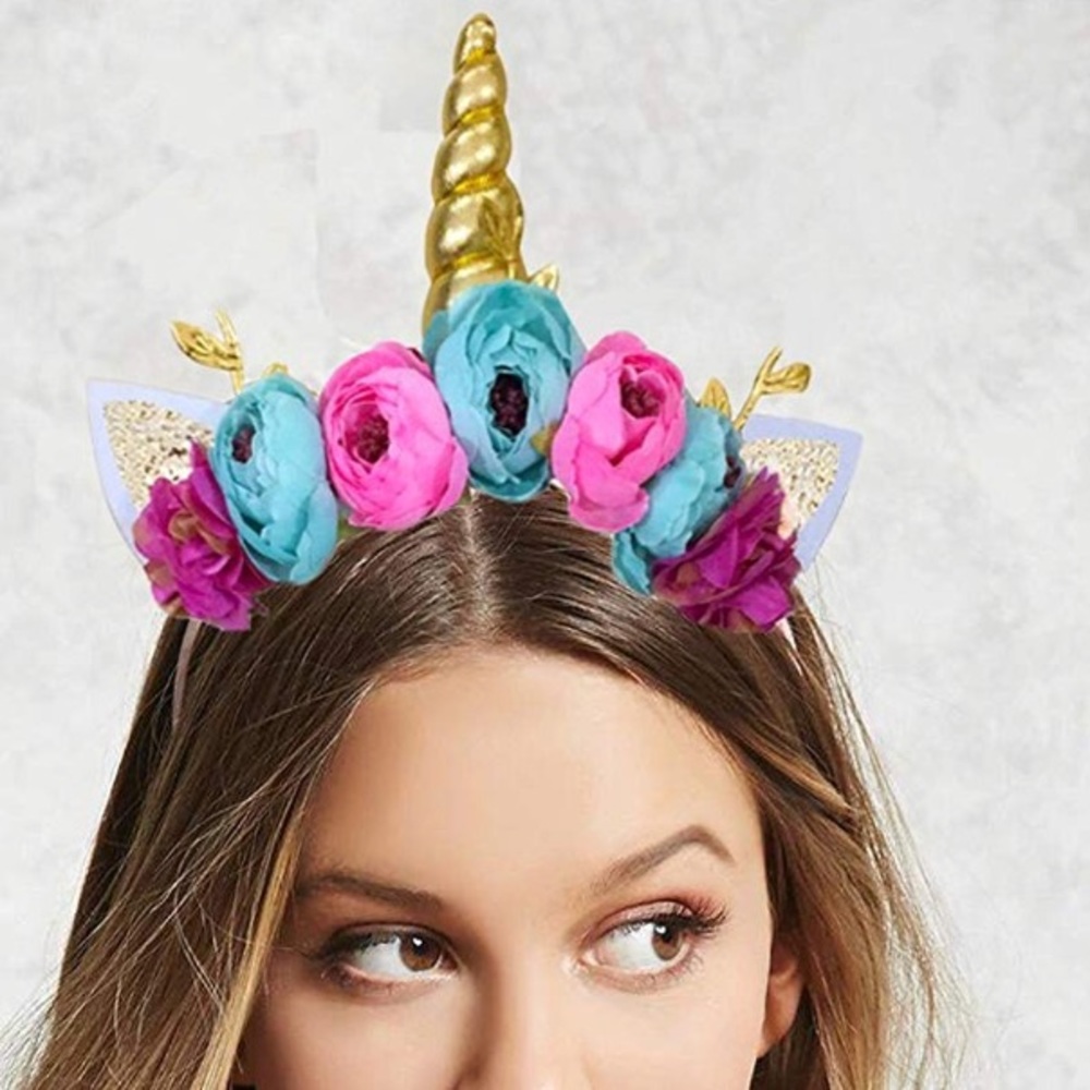Unicorn 🦄 FLOWER HEADBAND festival ITEM *NWT* - Picture 5 of 8